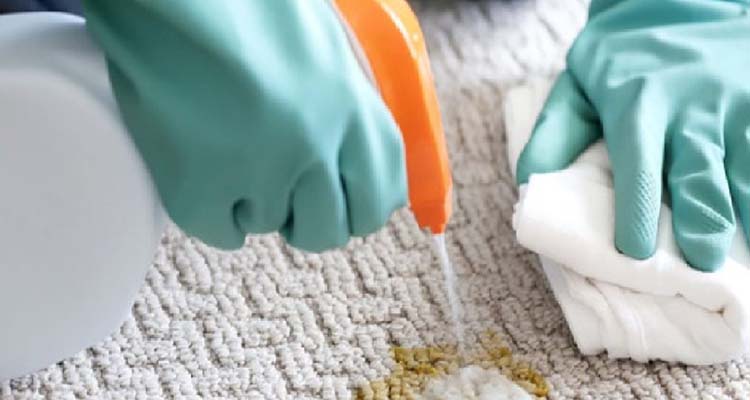 روش پاک کردن رنگ مو از فرش